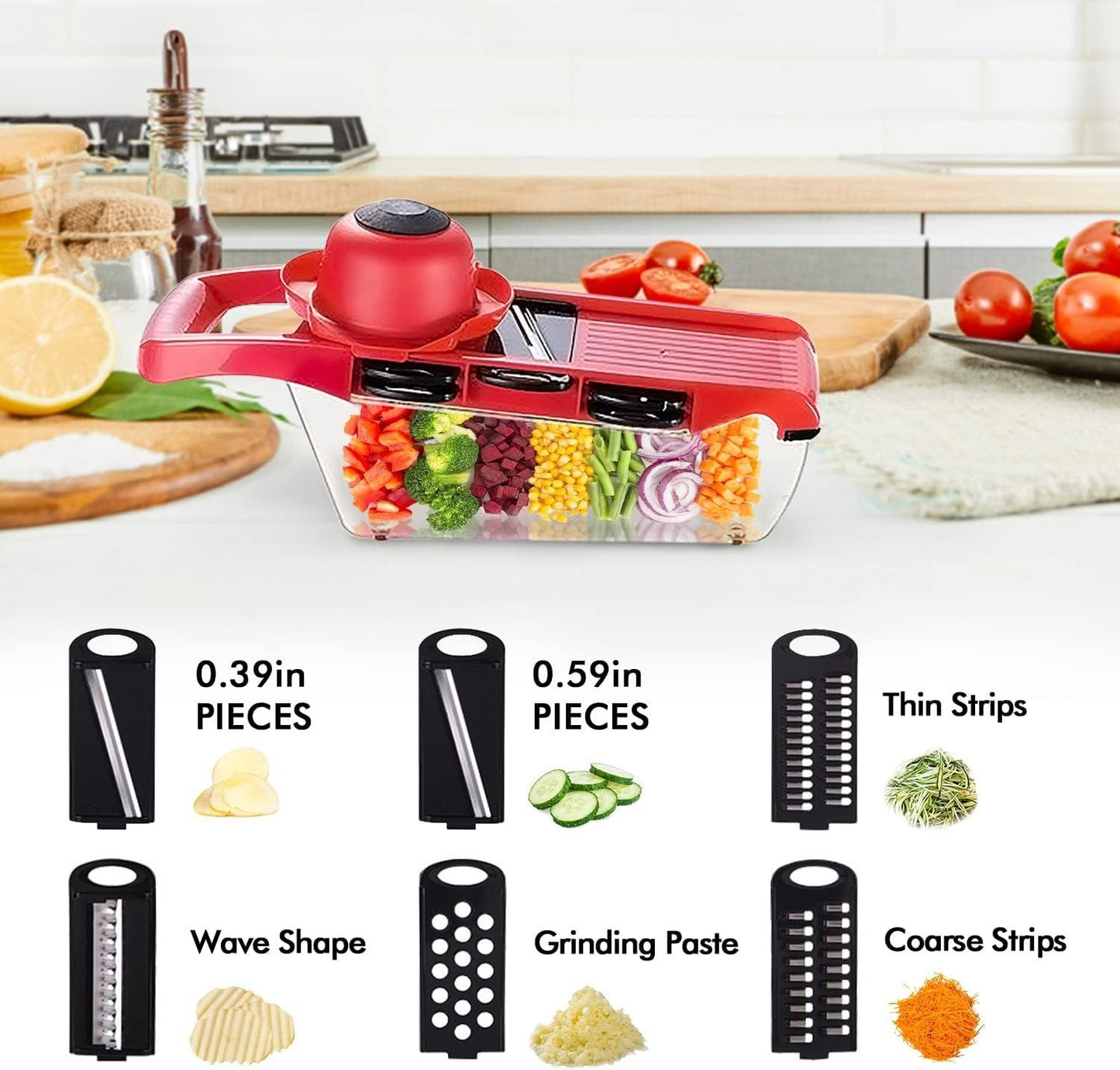 Multi‑Functional 10‑in‑1 Mandoline Slicer