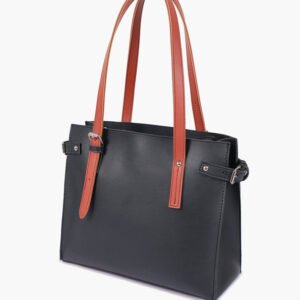 Black Brown Satchel Tote