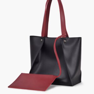 Black Red Shopping Tote