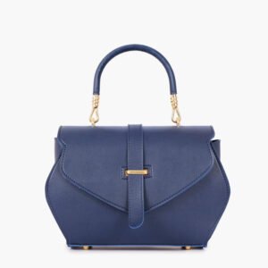 Blue Hexagon Handle Bag