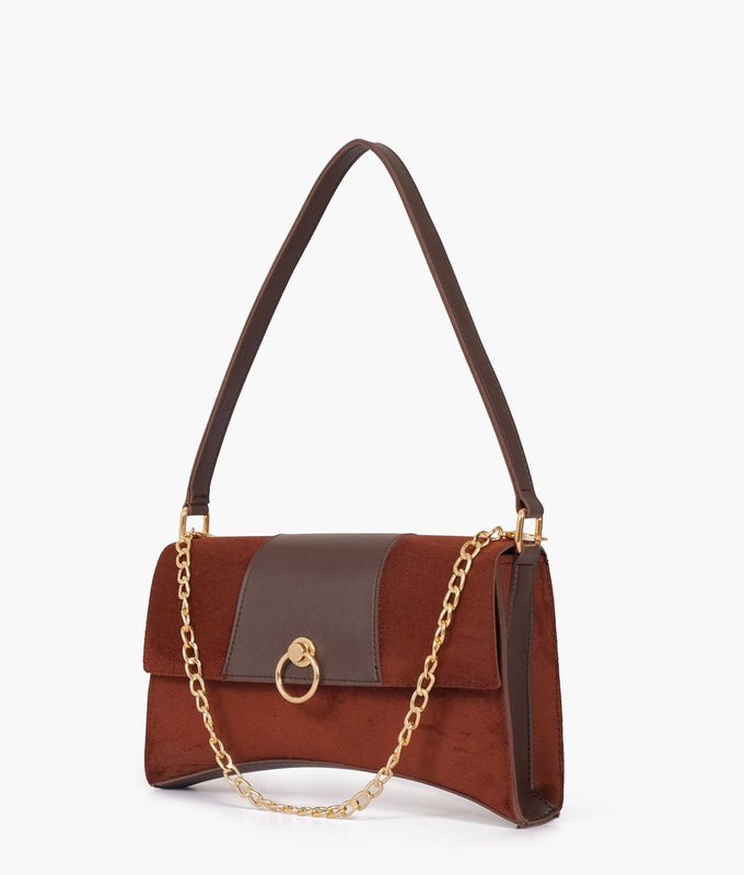 Dark Brown Suede Bag