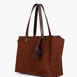 Dark Brown Suede Tote