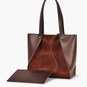 Dark Brown Suede Tote