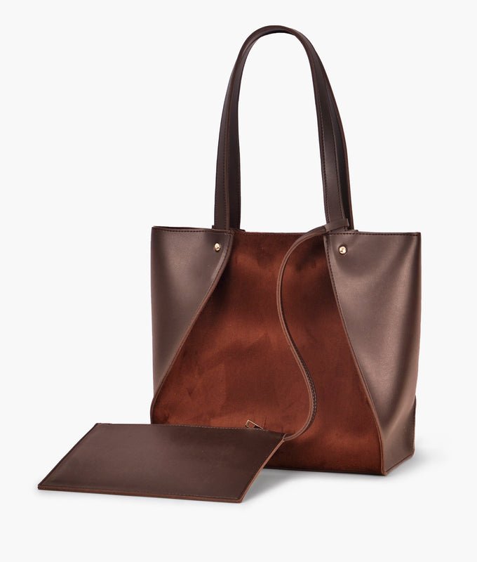 Dark Brown Suede Tote