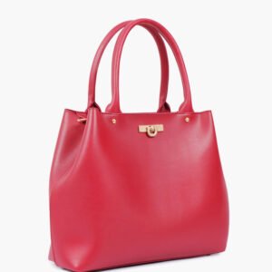 Maroon Zipper Tote Bag