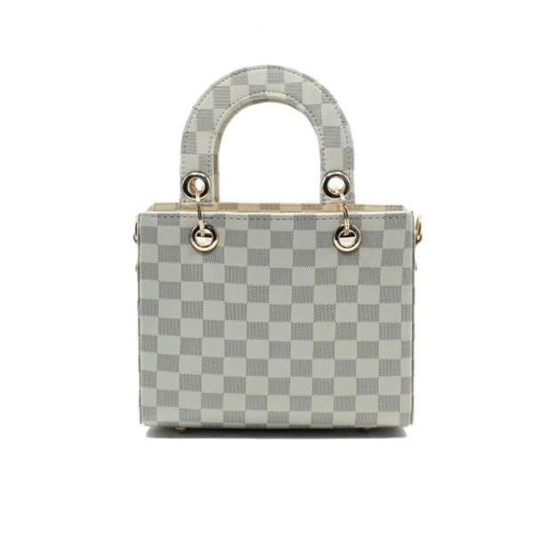 Checker Mini Crossbody - White