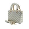 Checker Mini Crossbody - White