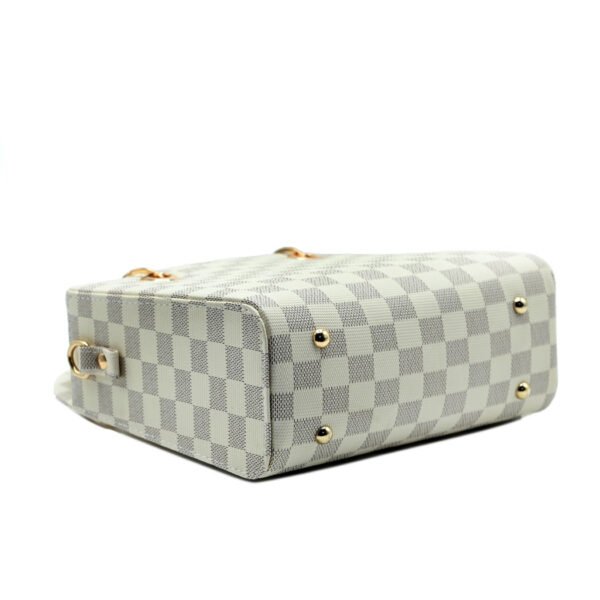 Checker Mini Crossbody - White