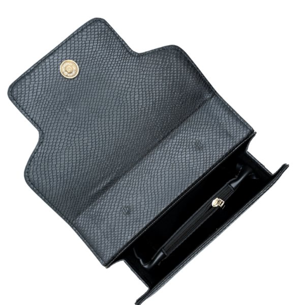 Lustre Pearl-Handle Tote – Black