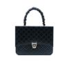 Bella Quilted Tote – Black