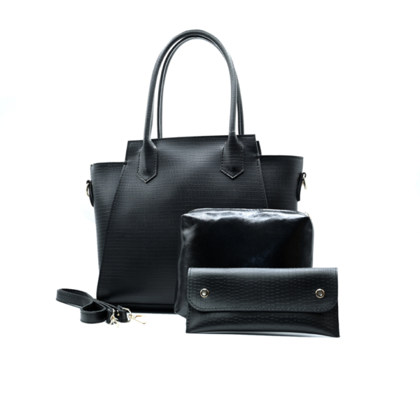 Aurora Structured Box Tote – Black