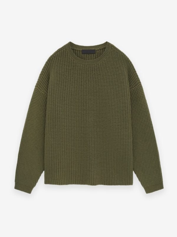 Heavy Waffle Crewneck Sweater