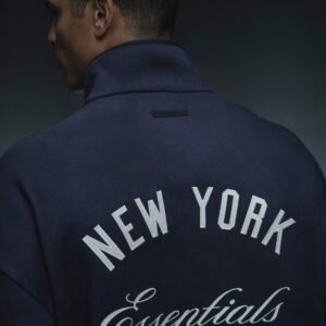 202ML256012F_DarkSapphire.jpg Yankees Suede Fleece Modern Half Zip