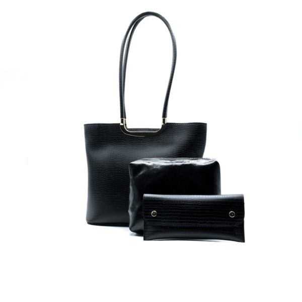 Metro Luxe 3-in-1 Tote Set – Black