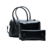 Seren Croc Satchel Tote – Black