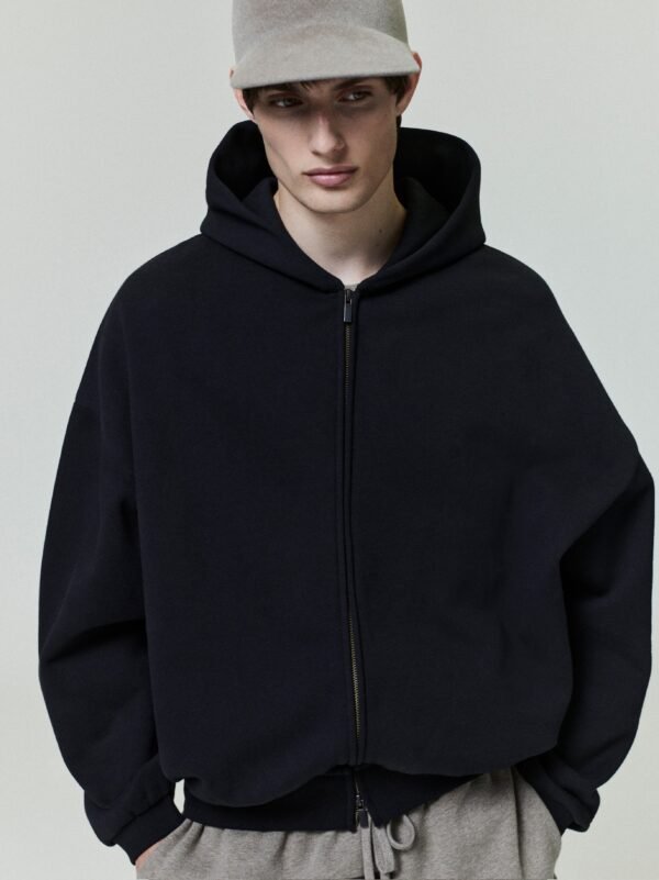 ED1SP25_ZIP-UP_2129copy.jpg Embossed Classic Fleece Zip-Up Hoodie