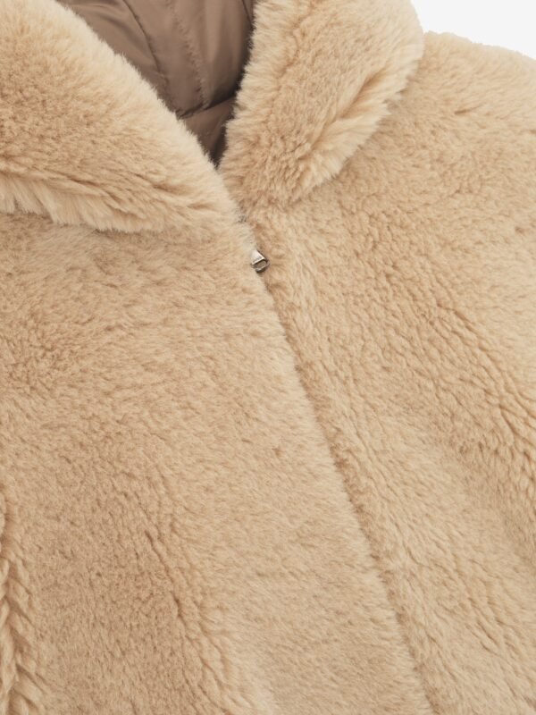 Alpaca Hooded Bomber Jacket