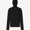 GBrJRigw.jpg Womens Long Sleeve Hooded Rib Top