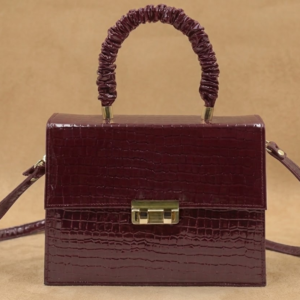 Leather Crossbody Bag – Maroon