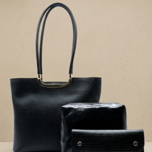 Metro Luxe 3-in-1 Tote Set – Black