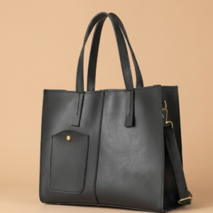 Modern Pocket Tote – Black