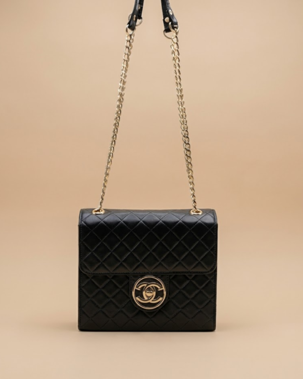Trendy Chain Shoulder Bag – Black
