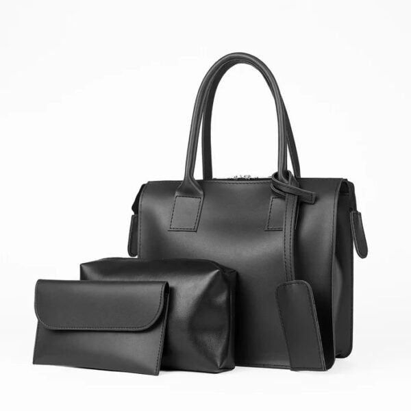 black2.jpg Clever 3-Piece Bag Set – Black