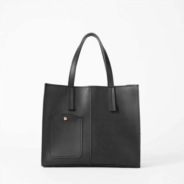 Modern Pocket Tote – Black