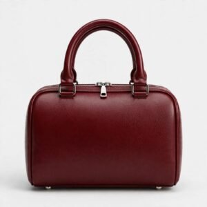 Elysia Structured Bowling Bag - Oxblood