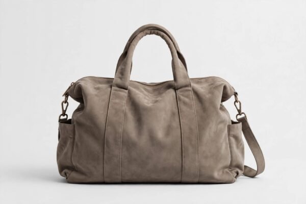 Rowan Oversized Suede Weekender - Taupe Rowan Oversized Suede Weekender - Taupe
