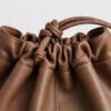 Nessa Drawstring Bucket Bag - Mocha